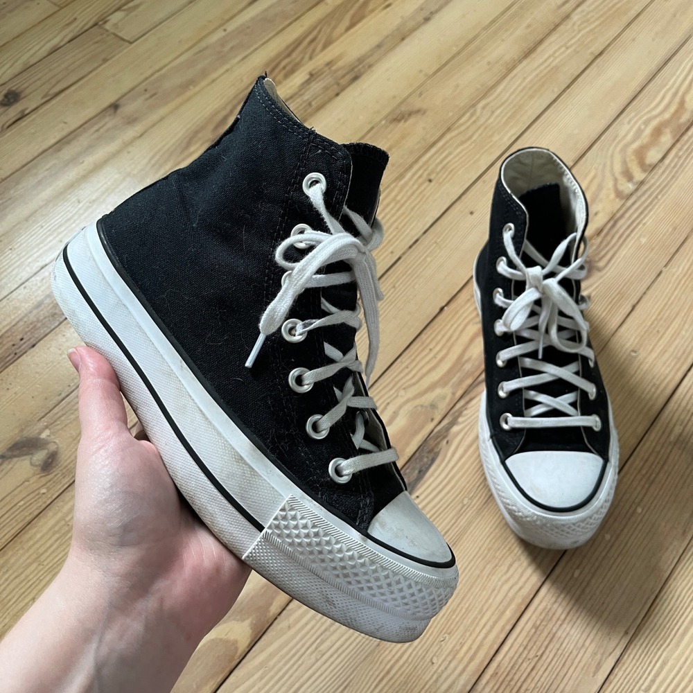 Converse Chuck Taylor All Star Lift Women 6 Black High Top Platform y2k casual